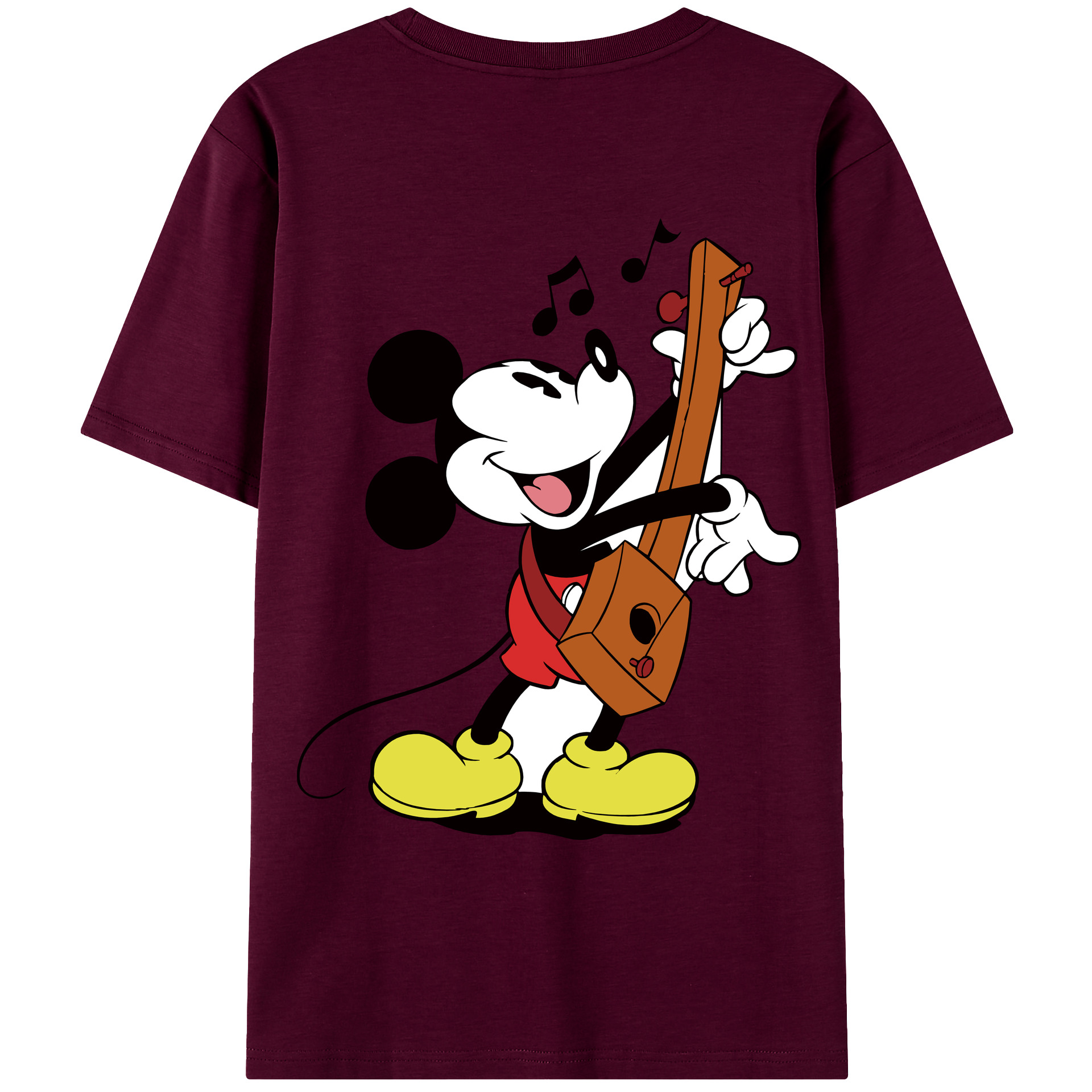 （画像用） ミッキーマウス Mickey Mouse レディース半袖Tシャツ(バックプリント)